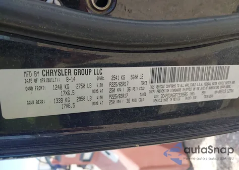 2015 Dodge Journey Se z USA, uszkodzony, nr VIN 3C4PDDAG2FT533565